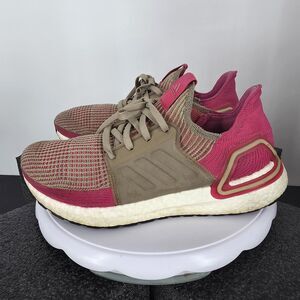 Adidas Ultraboost 19 Shoes Womens Size 9.5 Beige Pink Running Sneakers G27491